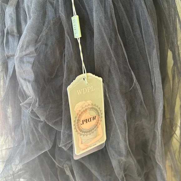 Long Black Tulle Skirt - Picture 2 of 2